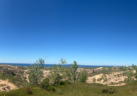 Sand dunes at Sleeping Bear Dunes National Lakeshore on Lake Michigan