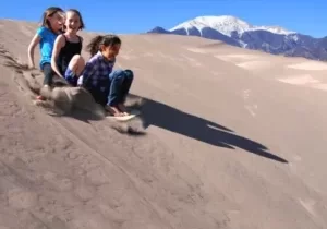 sand sledding
